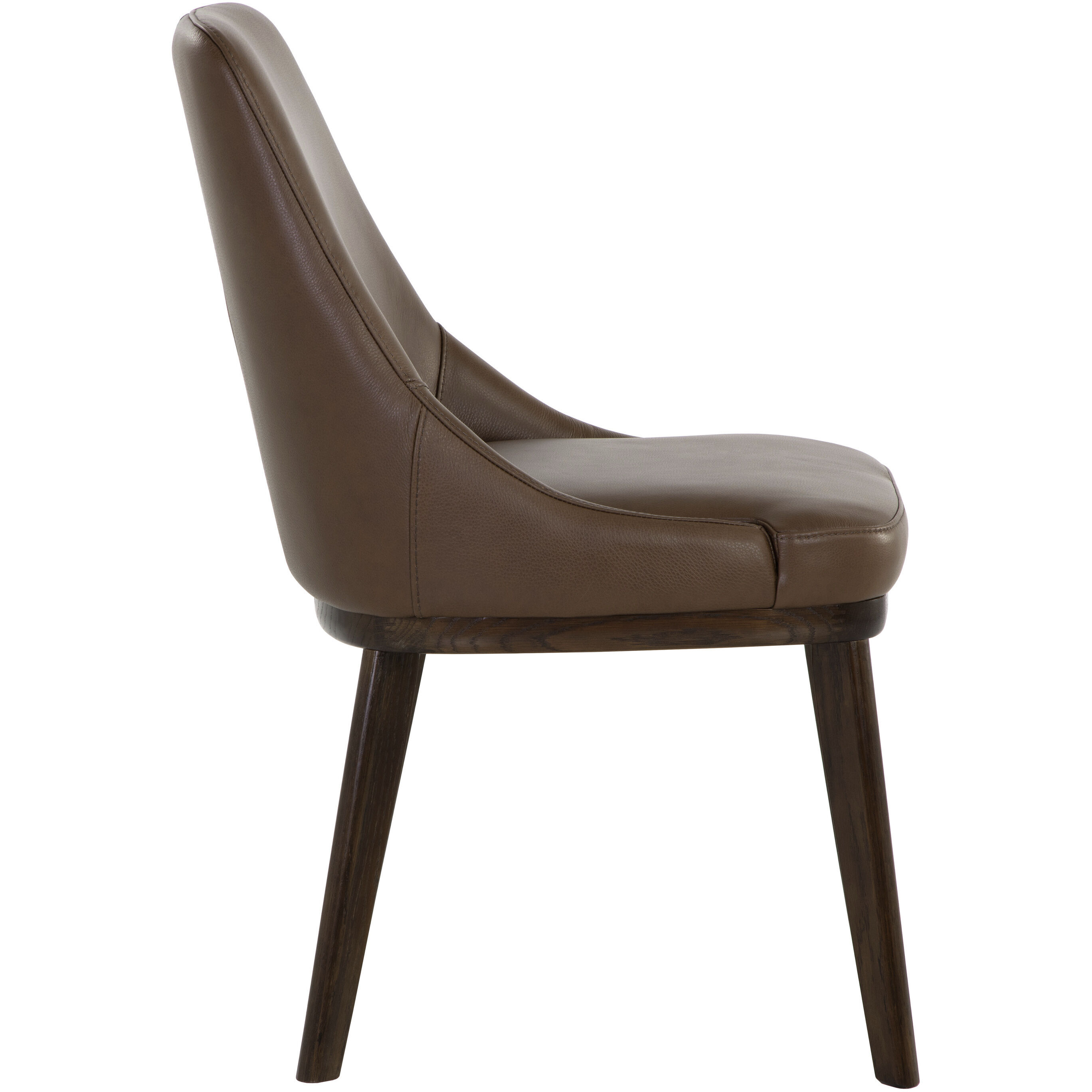 Jody Missouri Mahogany Leather Dining Chair, Set Of 2